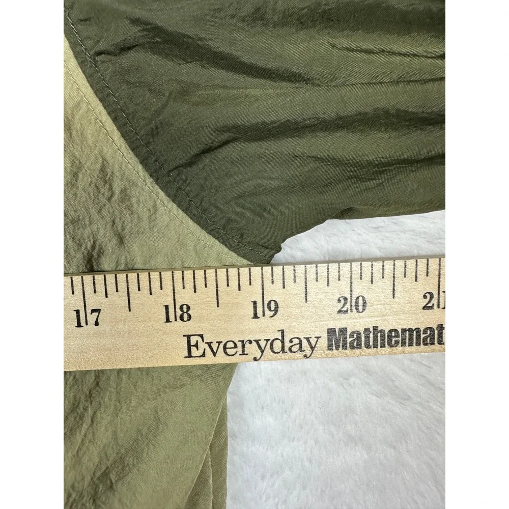 Nike Windrunner Jacket Youth XL Green Khaki Quarter Zip Pullover Logo